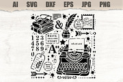 Stencil Vintage Writing Desk, an Object Illustration by MARYCRAFTIRIA (Thumbnail 1 of 3)