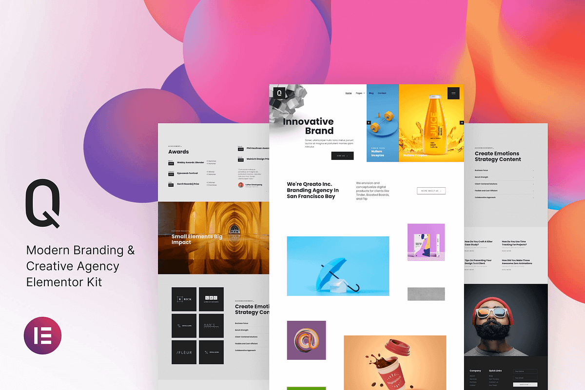 Agency - Creative Elementor Template, an UI Kit Template by GloriousMotive