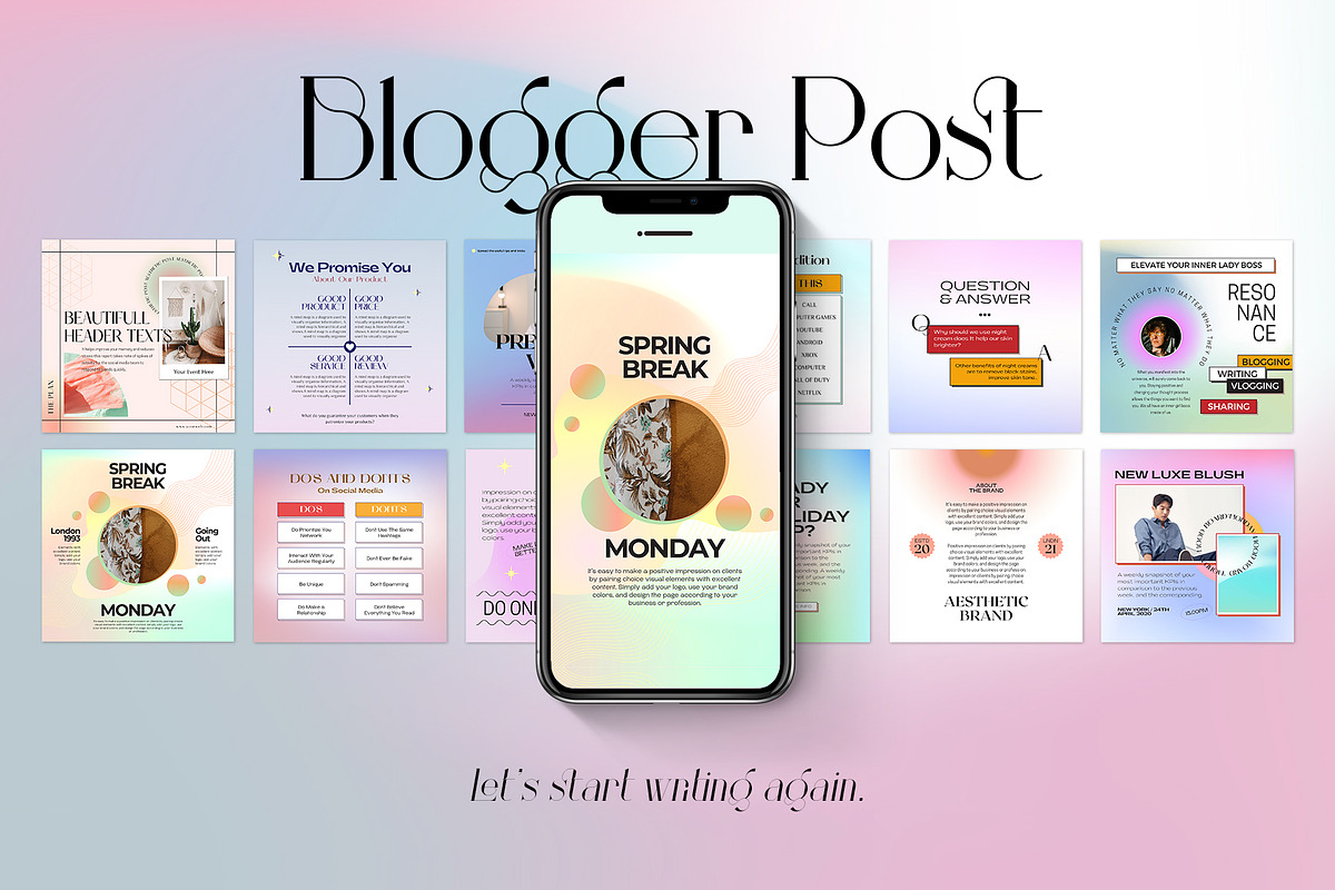 Instagram Aesthetic Gradient CANVA, a Social Media Template by Analogi Studio (Photo 11 of 36)