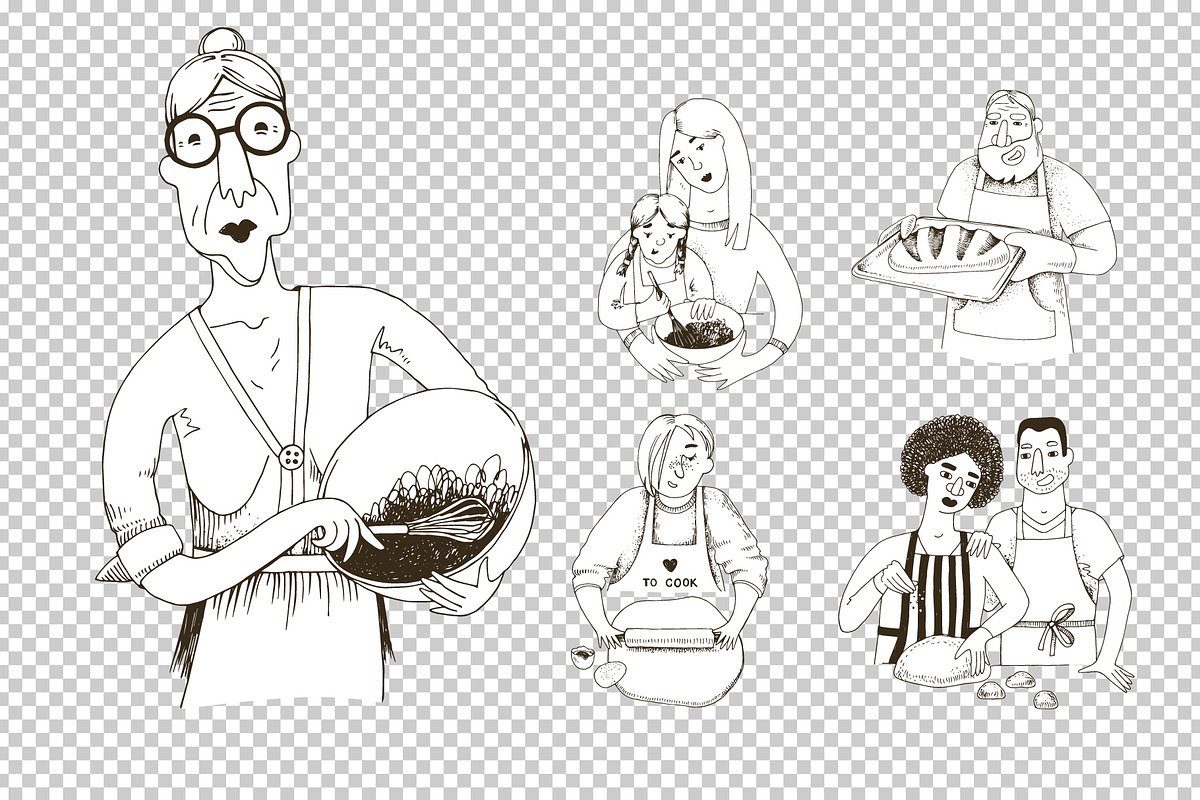 People baking, a Food Illustration by handsketched (Photo 9 of 10)