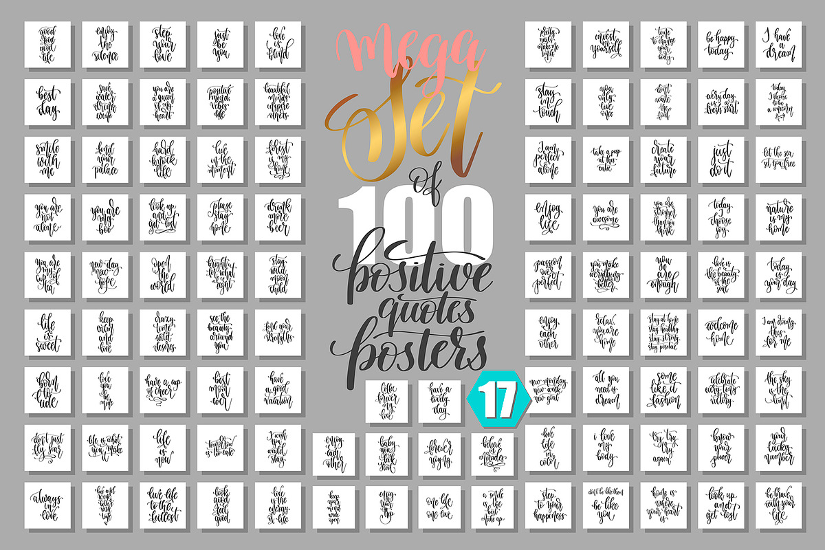 100 POSITIVE QUOTES - 17, an Invitation Template by karakotsya (Photo 1 of 11)