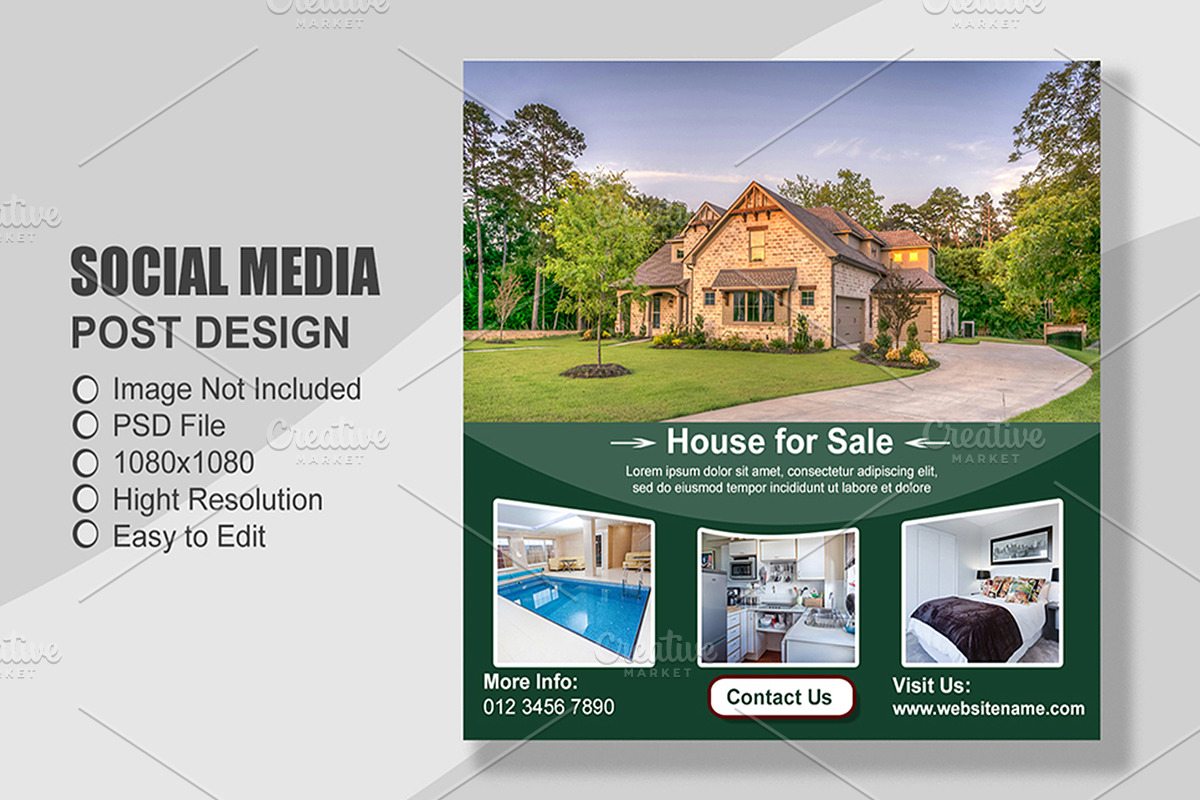 Real Estate Instagram Post Templates preview 3