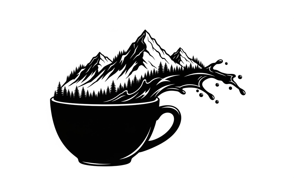 Mountain Coffee Cup Bundle, an Object Illustration by yasushie (Photo 16 of 31)