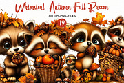 Whimsical Autumn Raccoon Clipart, a Seasonal Illustration by Designworld (Thumbnail 1 of 8)