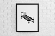Bed Silhouette SVG, an Object Illustration by newminddesign (Thumbnail 2 of 3)