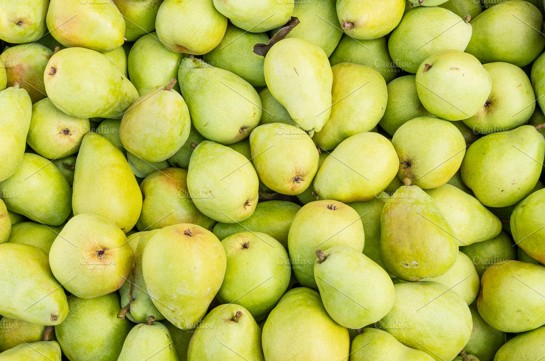 Fresh Bartlett Pears On Display