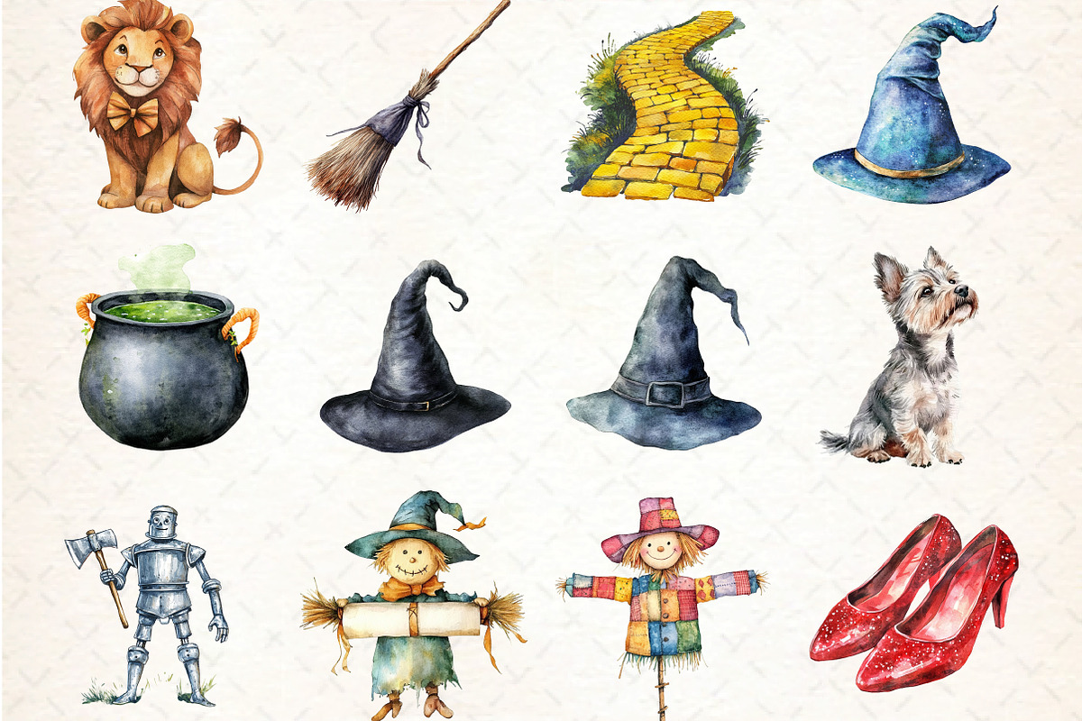Vintage Wizard of Oz Clipart, an Illustration by DreamCafeArt (Photo 2 of 4)