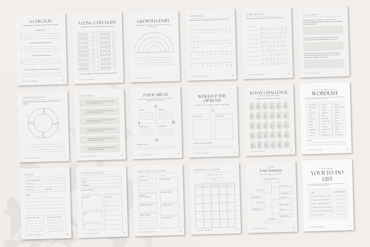 Editable Workbook Template for Canva, a Magazine Template by Tabitha Emma (Photo 8 of 10)