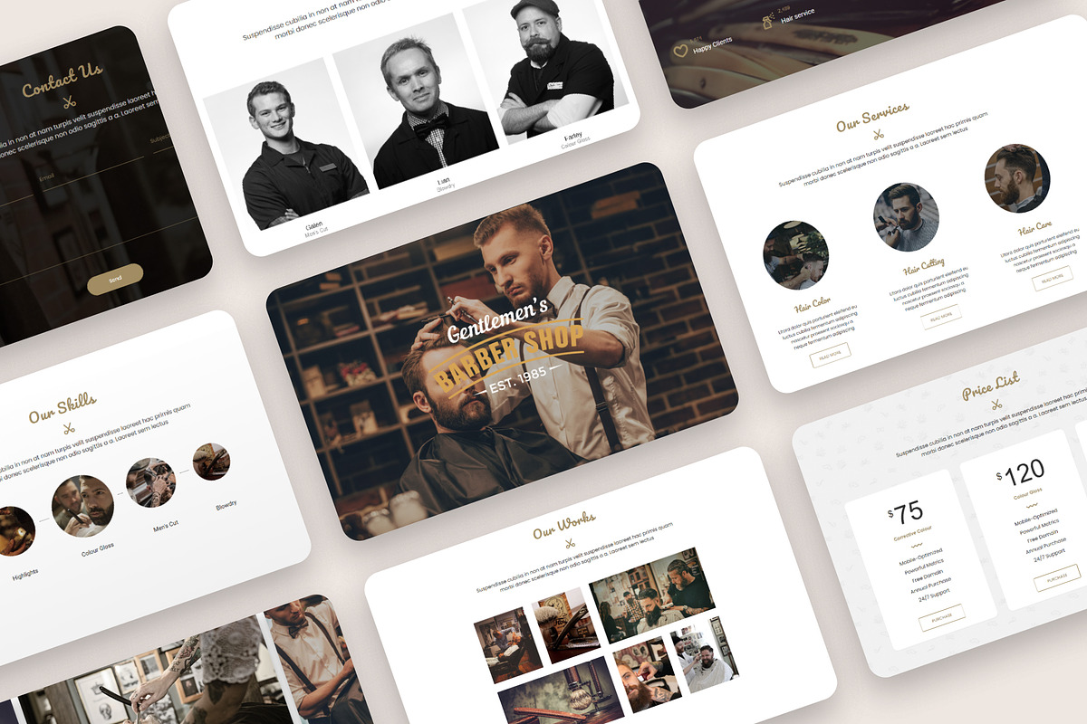 Barber Shop WordPress Theme, a WordPress Template by Pixflow (Photo 3 of 10)