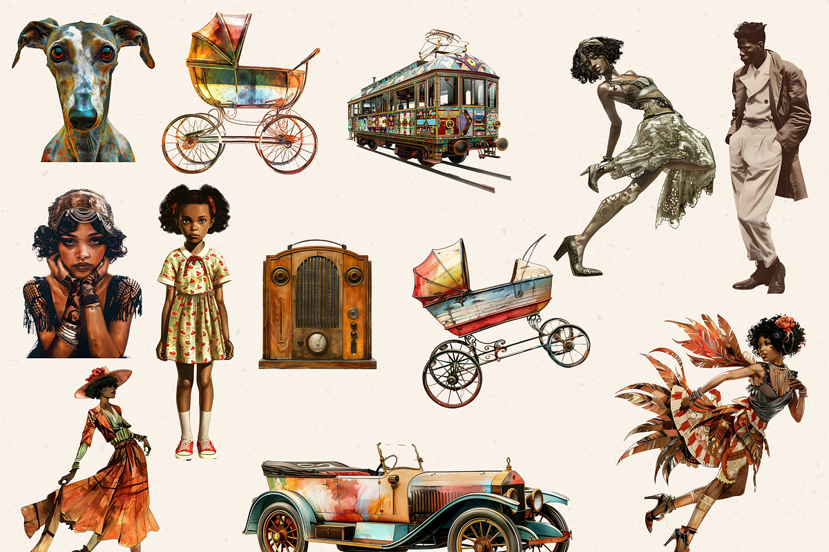SURREAL ROARING TWENTIES CLIPART, a Person Illustration by Daring Digies (Photo 4 of 10)