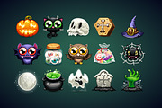 Halloween Cartoon Icons Set, an Icon by Voysla's Shop (Thumbnail 1 of 2)