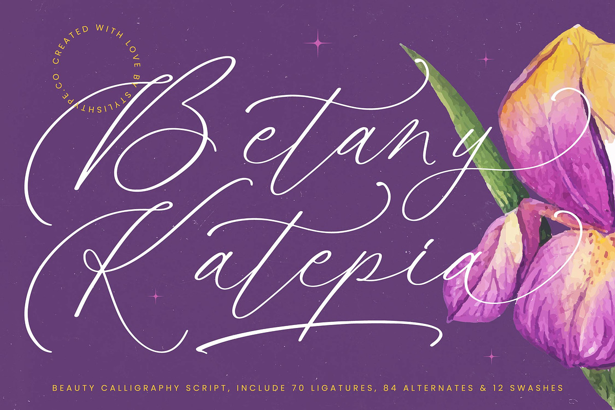Betany Katepia Beauty Calligraphy, a Script Font by stylishtype.co (Photo 1 of 20)