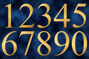 Golden Glitter Digits 0-9, a Decorative Illustration by UoaHH
