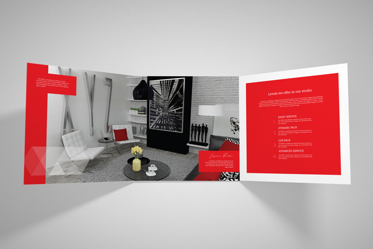 Interior Design Square Brochure, a Brochure Template by RudanStudio (Photo 5 of 7)