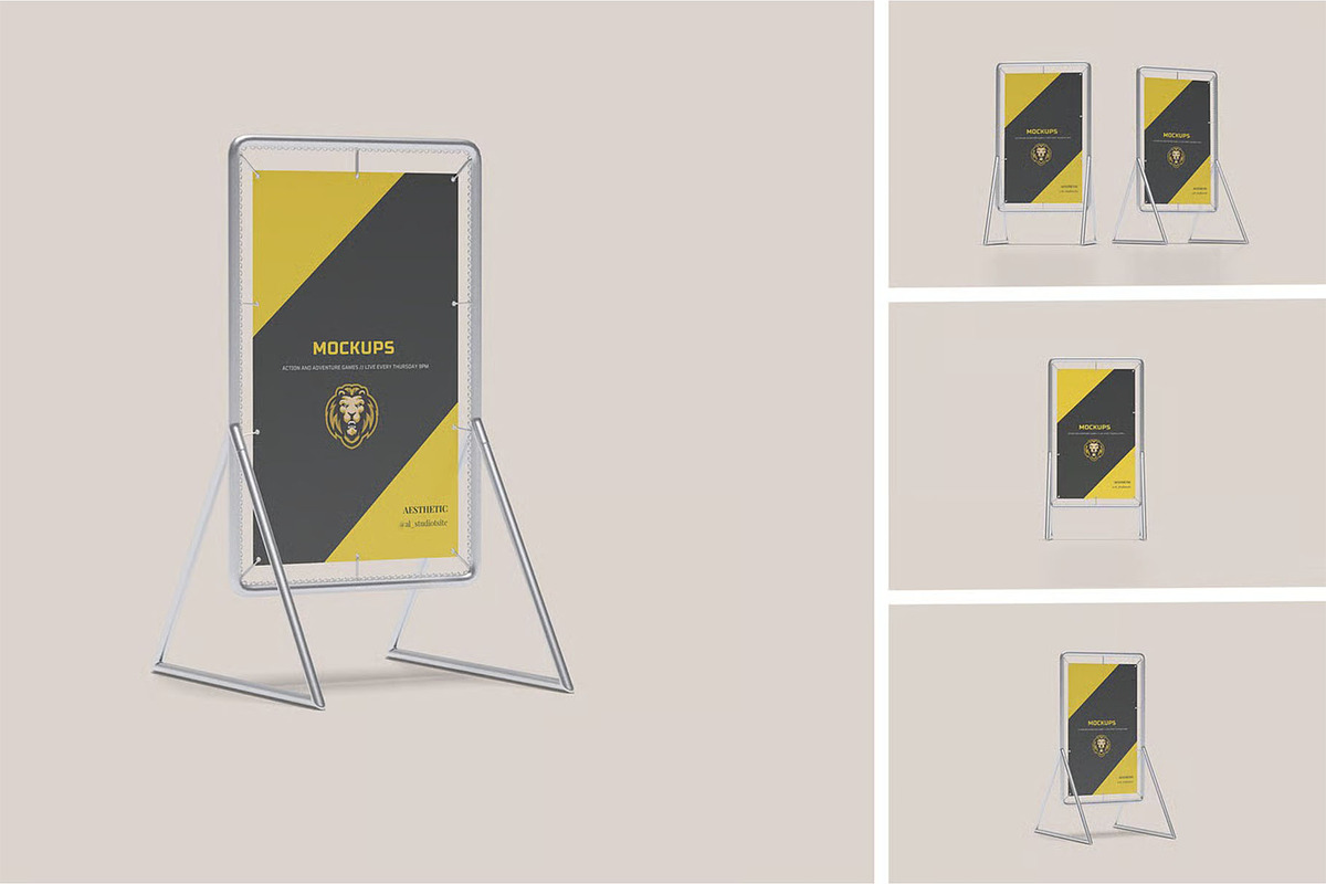 Banner Frame Mockup, an Advertising Mockup by zpackcreative (Photo 1 of 4)