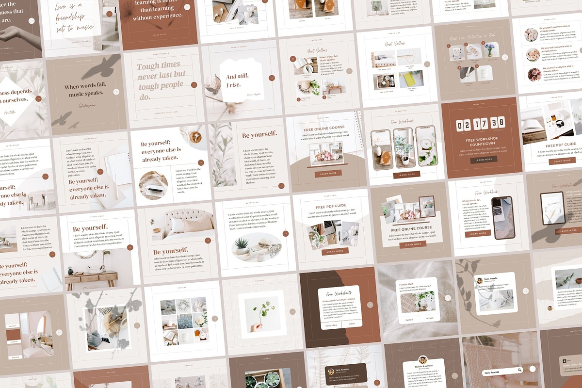 Instagram Post Templates Canva, a Social Media Template by Keikoya (Photo 2 of 12)