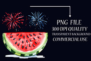 Watercolor 4th of July Clipart Fruit, an Illustration by Libby Wishes (Thumbnail 6 of 7)