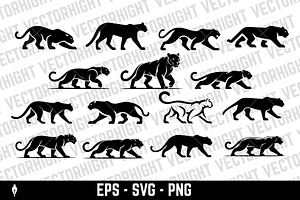 Illustration of a panther or cougar, an Animal Illustration by Vectorhight