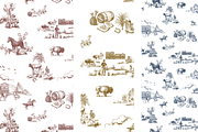 Western Toile de Jouy Pattern, a Background Graphic by Hughes Studio (Thumbnail 8 of 8)