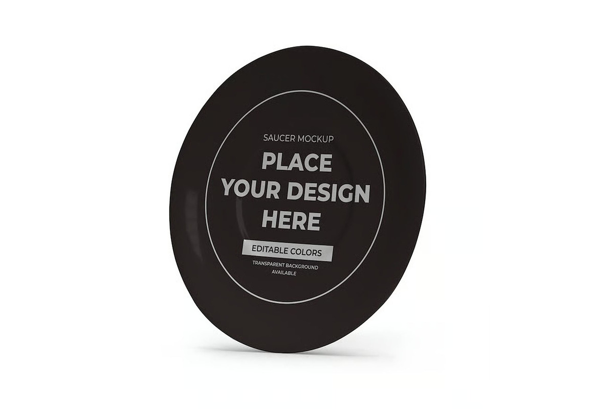 Saucer Plate Dish Mockup Template, a Household Mockup by DesignRushMarket (Photo 5 of 11)