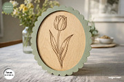 Scalloped Flower Frame SVG Bundle, a Decorative Illustration by svgocean (Thumbnail 7 of 13)