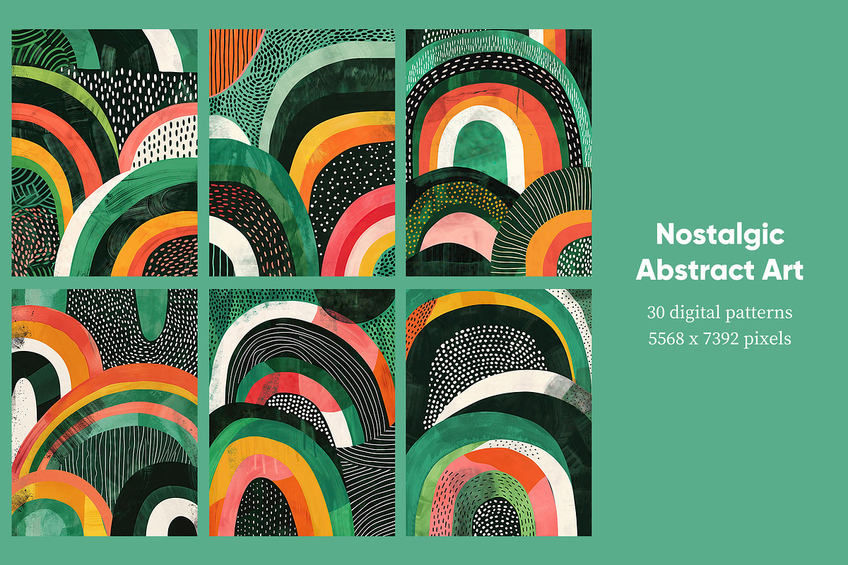 Nostalgic Abstract Art, a Decorative Illustration by Housui Patterns (Photo 6 of 8)