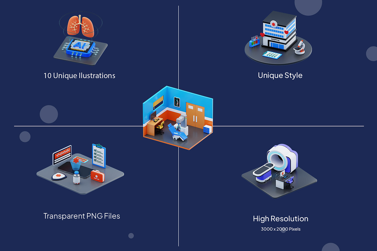 Medical Isometric 3D Illustrations, a 3D by novia99design (Photo 2 of 6)
