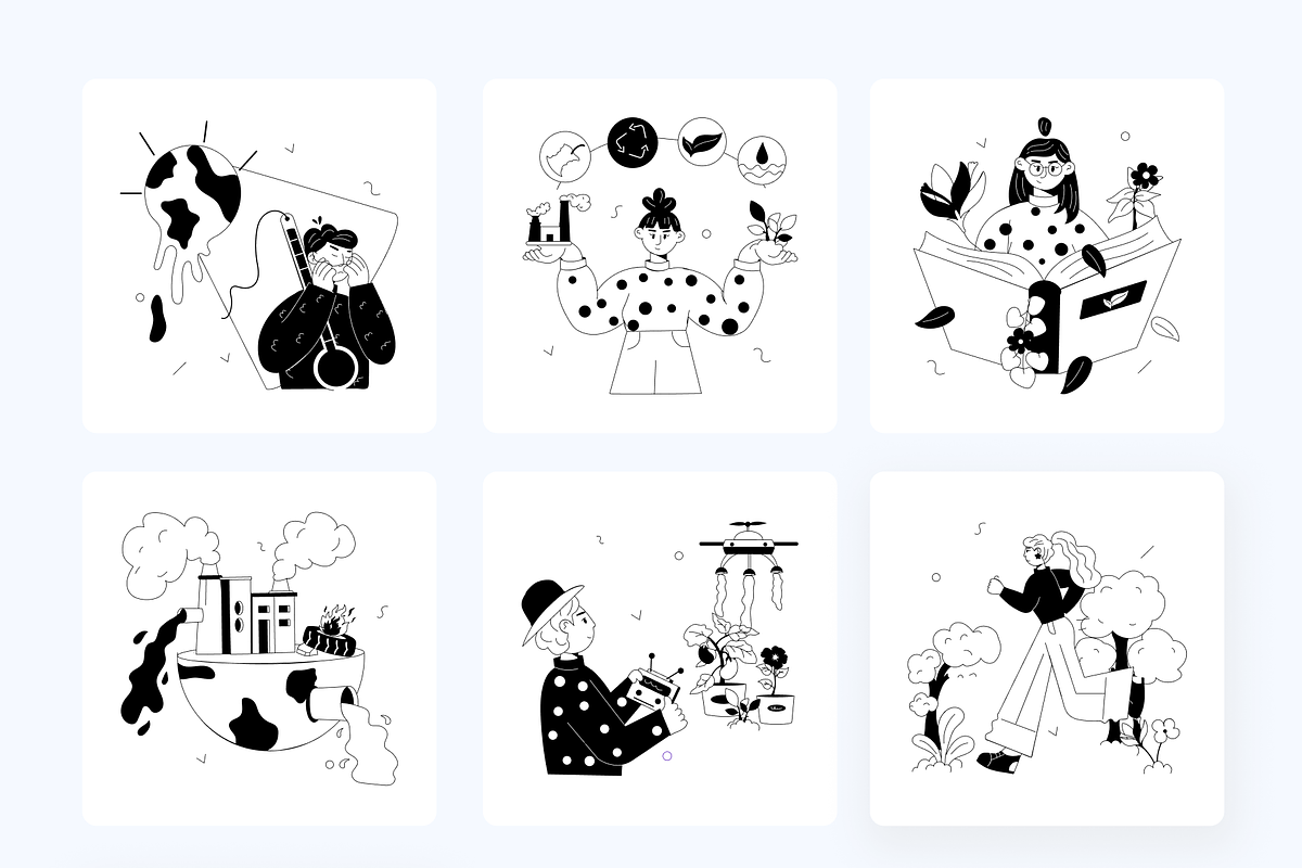 Animated Ecology Mini Illustrations, a Person Illustration by Prosymbols (Photo 9 of 11)