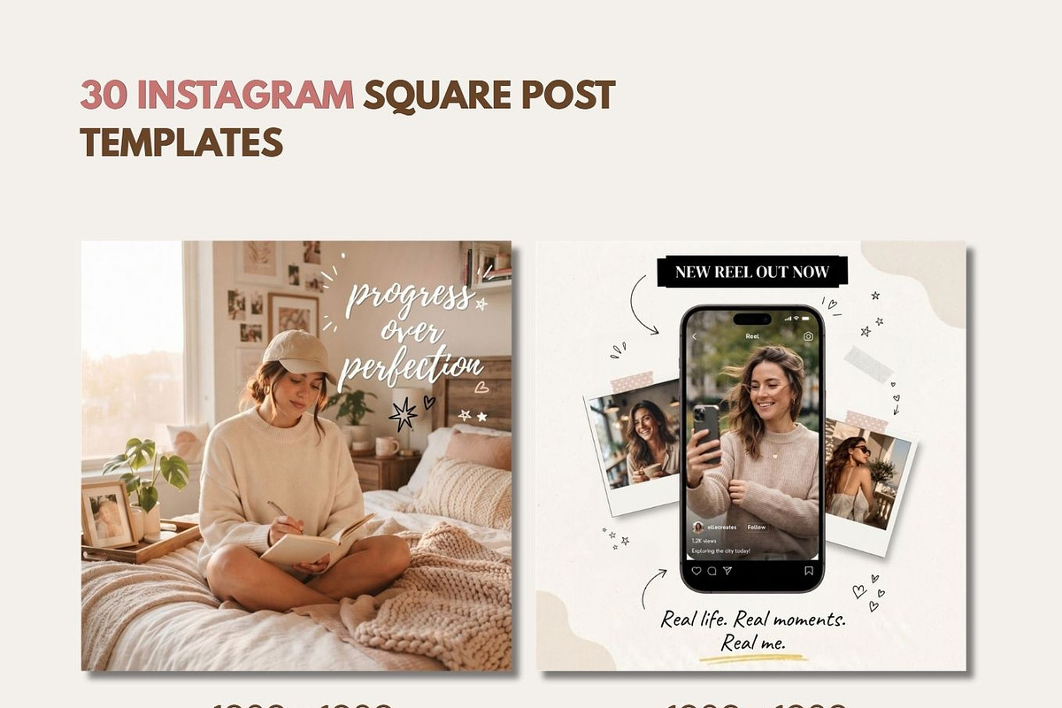 Content Creator Instagram Templates, a Social Media Template by Arslan (Photo 6 of 8)