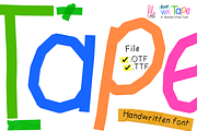 Tape font handwritten font, a Handwritten Font by Waris Studio (Thumbnail 2 of 8)