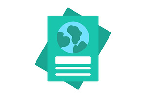 Passport Flat Icon, a Duotone Icon by Pexelpy