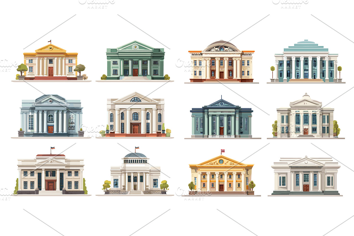 Cartoon government buildings. City, an Object Illustration by Stock-Smart-Start