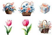 Spring Florals Collection Clipart, an Illustration by DreamArtGraphic (Thumbnail 3 of 4)