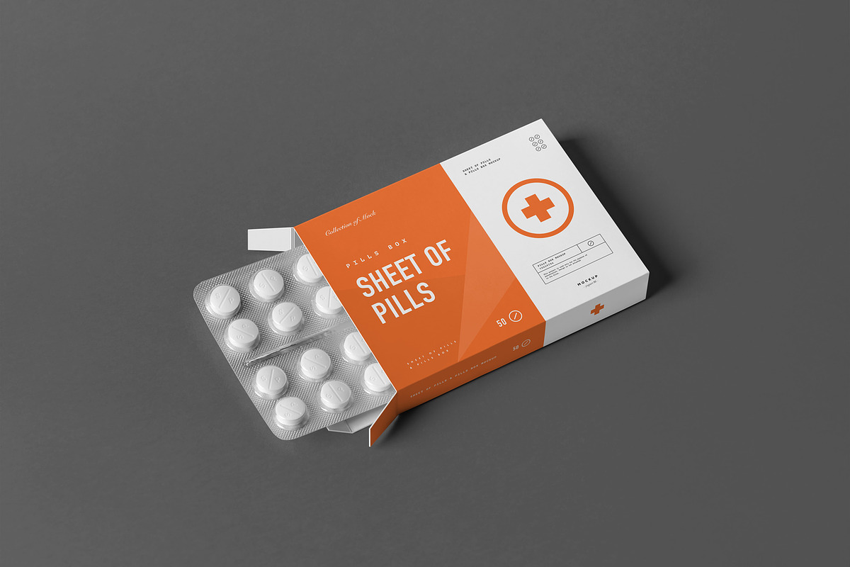 Pills Box Mock-up 2, a Packaging Mockup by Yogurt86 (Photo 3 of 9)