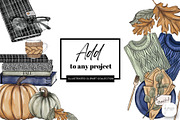 Cozy Fall Illustrated Collection, a Seasonal Illustration by VS Studio (Thumbnail 2 of 3)