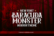 Baracuda Monster - Horror Font, a Serif Font by Meizzaluna Design (Thumbnail 1 of 10)