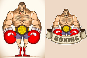 Professional boxer after fight