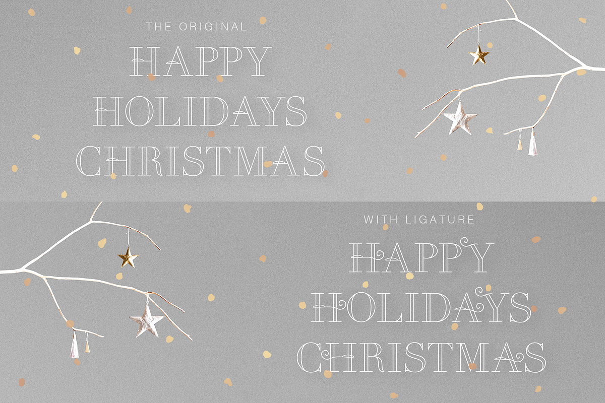 Cholas Modern Christmas Font Display, a Serif Font by Cloverons (Photo 3 of 10)