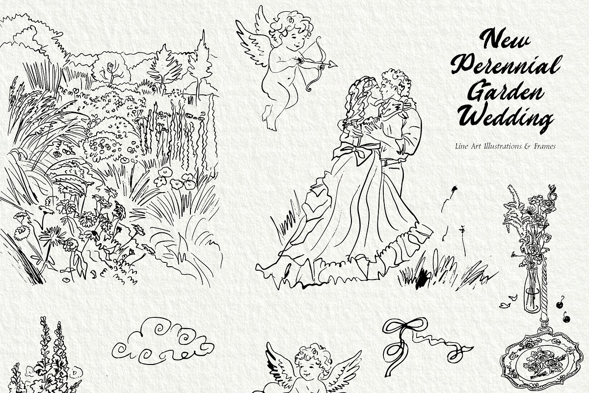 New Perennial Garden Wedding, a Decorative Illustration by divanovskaya_nv (Photo 5 of 27)