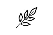 Botanical Leaf Silhouette Bundle, an Illustration by yasushie (Thumbnail 37 of 51)