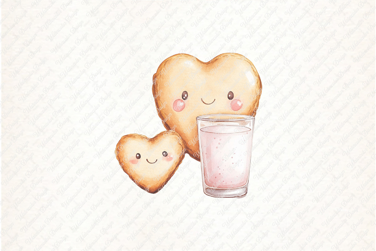 Perfect match kawaii clipart, an Illustration by Watercolor design (Photo 7 of 11)