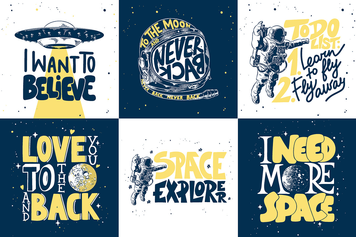 Space sketches and posters set, a Technology Illustration by Akimo Mia (Photo 11 of 11)
