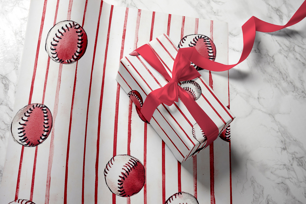 Baseball Digital Paper, an Illustration by SinaCreation (Photo 7 of 9)