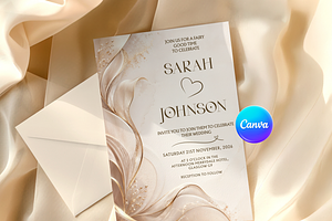 Elegant Wedding Invitation Template, an Invitation Template by InvitingStorys