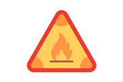 Fire Sign Flat Icon, a Duotone Icon by Pexelpy (Thumbnail 1 of 2)