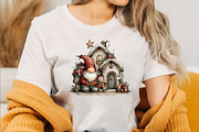 Whimsical Christmas House Clipart Bu, an Illustration by SVGArt (Thumbnail 6 of 8)