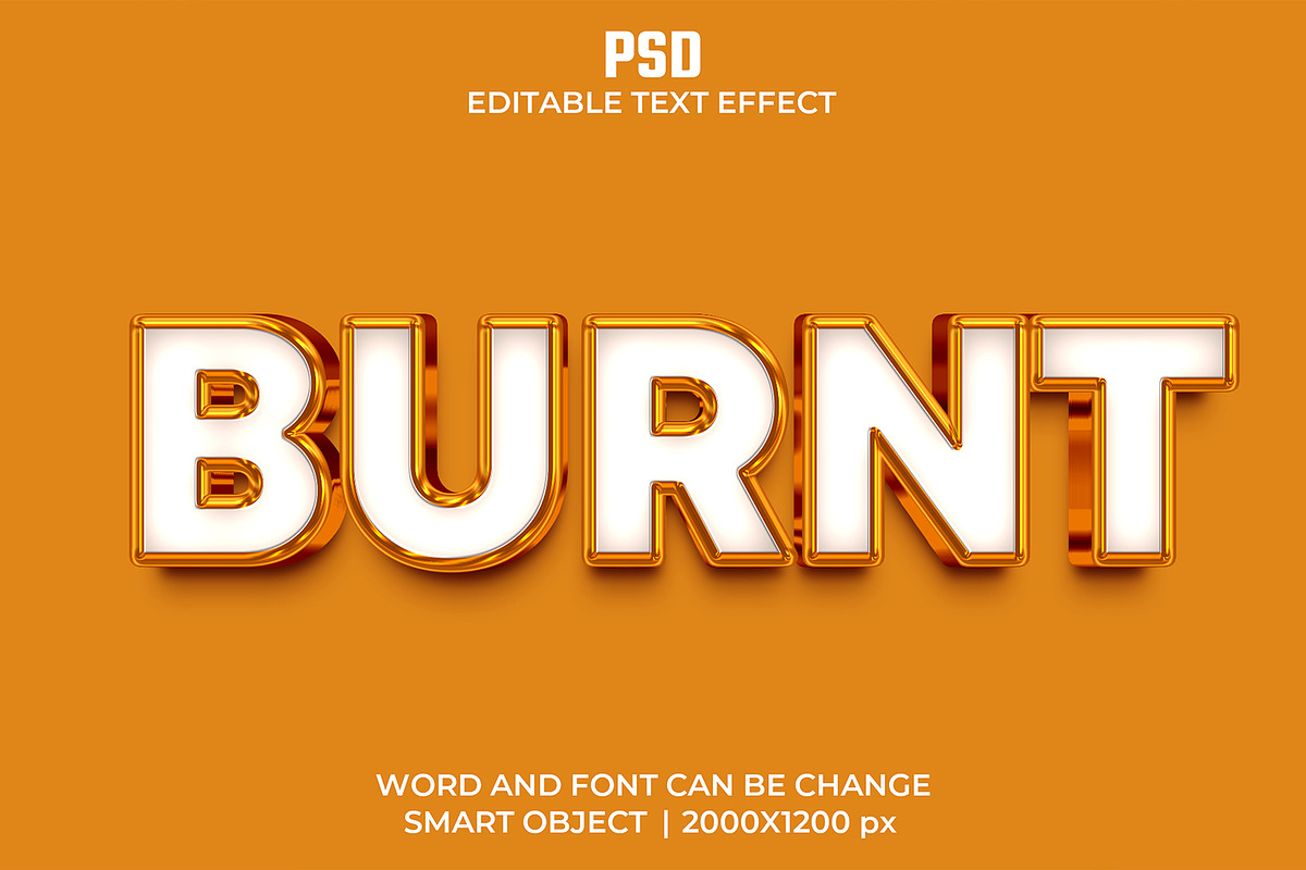 Burnt 3d Editable Psd Text Effect, a Layer Style Add-On by bdrobin