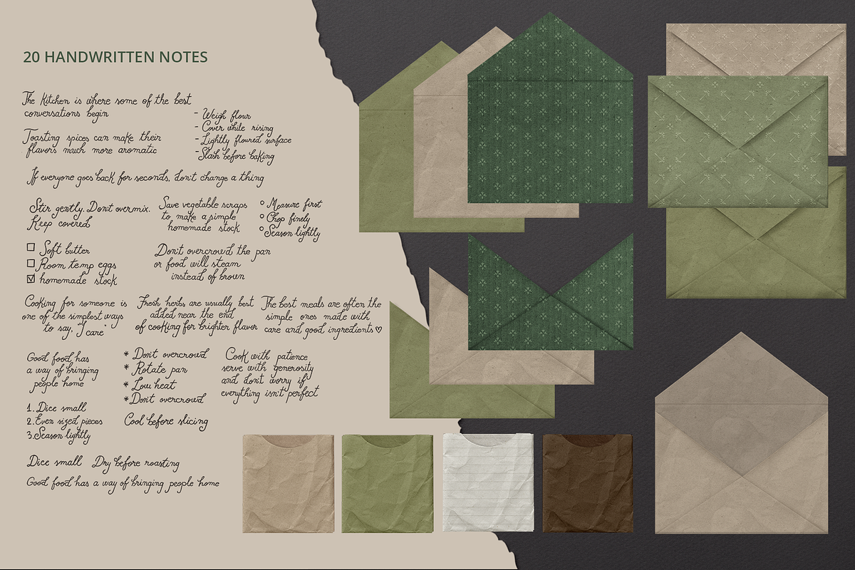 Buni's Heirloom Cookbook Collage Kit, an Object Graphic by Moon Starer Studio (Photo 7 of 10)