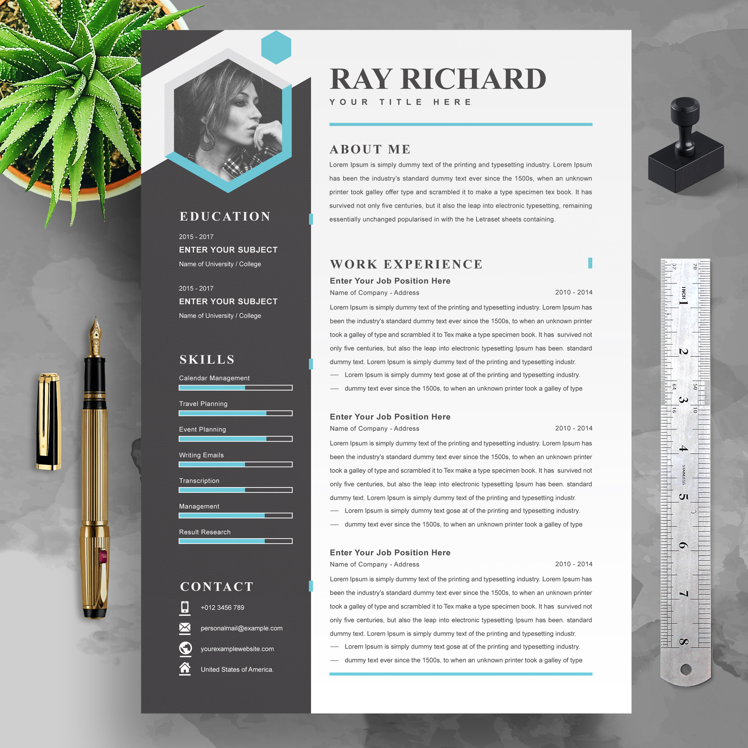 Job Resume Template, CV Template