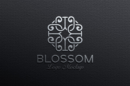 Silver Foil Logo Mockup Black Paper, a Product Mockup by Smart Works